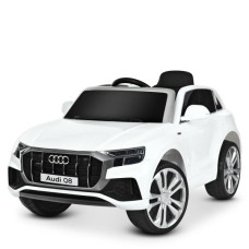 Детский электромобиль Audi Q8 JJ2066EBLR-1, 2 мотора, EVA колеса, пульт 2.4G, белый