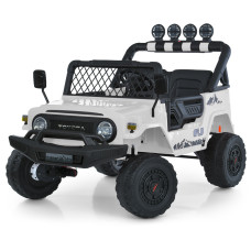 Детский электромобиль джип Bambi Racer 2566AEBLR-1 (24V), 4 мотора 35W, EVA колеса, пульт 2.4G, MP3, белый