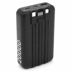 Powerbank ACL PW-117 20000mAh, PD22.5W, 1xUSB+2xUSB-C, 3 кабеля(USBType-C/Lighting), 0.47кг, Black/White, Box