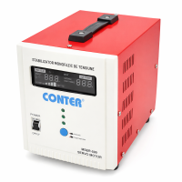 Стабилизатор напряжения Conter MSER 5000 VA-V2/3750W однофазный,сервопривод,напольного монтажа,LED дисплей,диап130-260V,AC230±3%,2*Shuko,161x255x178mm