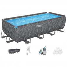 Каркасный бассейн Bestway 561KA APX 365™ 549×274×132 см 16477 л с песочным фильтр-насосом, лестницей и тентом