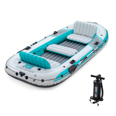 Пятиместная надувная лодка Bestway 65159 Adventure Elite X5 Raft Set 364 x 166 x 45 см с веслами и ручным насосом