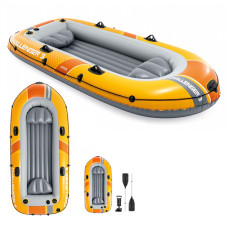 Надувная лодка Intex Challenger 3 Set 66313 трехместная с веслами и насосом