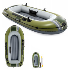 Надувная лодка Intex Seahawk 2 Set 66332 двухместная с веслами и насосом