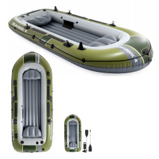 Надувная лодка Intex 66334 Seahawk 4 Set, 4-местная, 351x145x48 см, с вёслами и насосом, грузоподъёмность 480 кг