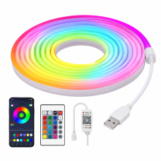Неоновая LED USB лента 10 м SFK-11 Bluetooth с управлением через смартфон