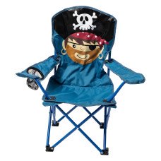 Раскладное кресло туристическое 34х58х65 см кресло для пикника  на природу с подстаканником Синий SJ-0065BL