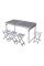 Розкладний стіл + 4 стільці кемпінговий набір для пікніка, риболовлі, відпочинку, туризму Чорний JY-12061B