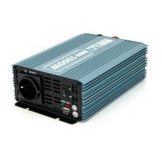 Инвертор напряжения Mexxsun MXS-1000, 12V/220V, 1000W с модифицированной синусоидой, 1 Shuko, 1 USB, клемные провода, Q6
