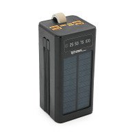 Powerbank 7GO GPW-01 50000mAh, Solar, Fast charge PD22.5W, Li-pol, LCD Display, Вхід:Type-C, Виходи: 2xUSB Type-C, 4xUSB Type-A, кабелю Type-C/Lightning, 1,080, Black, Box