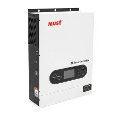 Гібридний інвертор MUST PV18-6048ECO. 6000W, 48V, струм заряду 100A, 170-280V, MPPT (100А, 60-360 Vdc), 318×454×122.5 мм. 9 кг.