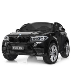 Детский электромобиль джип JJ2168EBLR-2 BMW X6M, 2 мотора 120W, аккумулятор 12V10Ah, EVA колеса, кожаное сиденье