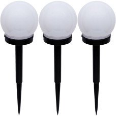 Садовый фонарь на солнечной батарее 35 см D10 см тёплый белый LED для дорожек, клумб и газона