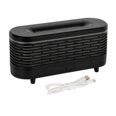 Зволожувач повітря Aroma Diffuser KP-6023B з LED-підсвічуванням 120 мл, ультразвуковий аромадифузор, чорний, 18×6×8,3 см