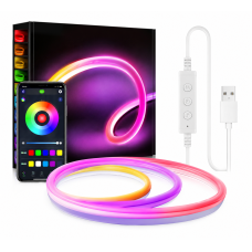 Неонова USB LED стрічка 2 м RGB з керуванням через смартфон Bluetooth SFK-11