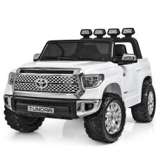 Детский электромобиль джип Toyota Tundra JJ2266AEBLR-1 белый, 2 мотора, аккумулятор 12V7Ah, EVA колеса, 2-местный, пульт 2.4G