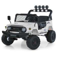 Детский электромобиль джип Bambi Racer 2566AEBLR-1 (24V), 4 мотора 35W, EVA колеса, пульт 2.4G, MP3, белый