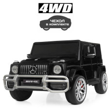 Детский электромобиль Mercedes-Benz G63 AMG M 4259EBLRS-2 чёрный, 4WD, 4 мотора 45W, аккумулятор 12V7Ah, EVA колёса, кожаное сиденье, чехол