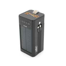Power bank Linkage LKP-47 50000mAh, Solar, 22.5W, Кабелю Туре-С+Lighting, 1,060 kg, Black, Blister