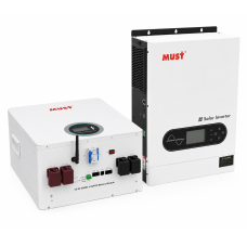 Комплект резервного питания MUST PV18-3624ECO 3600 Вт + LiFePO4 MUST LP16-24200 5,12 кВт·ч