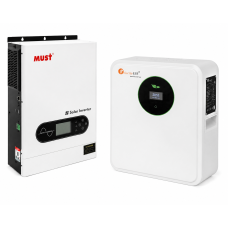 Комплект резервного питания MUST PV18-3624ECO 3600W + FelicityESS FLA24100-EU 24V 100Ah LiFePO4 2.56 кВт·ч