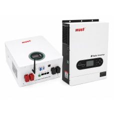 Комплект резервного питания MUST PV18-6048ECO 6000 Вт + LiFePO4 MUST LP16-48100 5,12 кВт·ч
