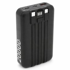 Powerbank ACL PW-117 20000mAh, PD22.5W, 1xUSB+2xUSB-C, 3 кабелі (USBType-C/Lighting), 0.47кг, Black/White, Box