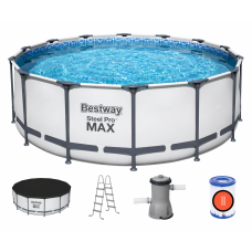 Каркасный бассейн Bestway 5612X круглый 427×122 см с фильтр-насосом, лестницей и чехлом