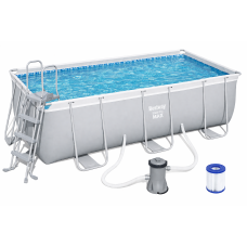 Каркасный бассейн Bestway 56456 412×201×122 см прямоугольный с насосом и лестницей, 8124 л Steel Pro MAX 