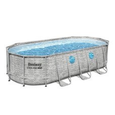 Каркасний басейн Bestway Steel Pro Max Swim Vista 56716, 549 x 274 x 122 см, 13430 л, з фільтр-насосом, драбиною, тентом і підстилкою