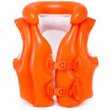 Надувний дитячий жилет для плавання Intex 58671 Deluxe Swim Vest 50×47 см помаранчевий