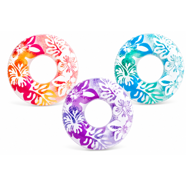 Надувний круг Intex 59251 Tropical Flowers 91 см