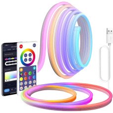 Світлодіодна неонова USB стрічка 5м з керуванням від телефону SFK-11 Bluetooth