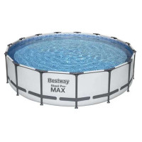 Каркасний басейн Bestway 56488 круглий 457×107 см Steel Pro MAX з фільтр-насосом, драбиною та тентом
