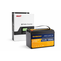 Набор: Инвертор MUST 1000Вт + LiFePO4 акумулятор 12.8V 100Ah