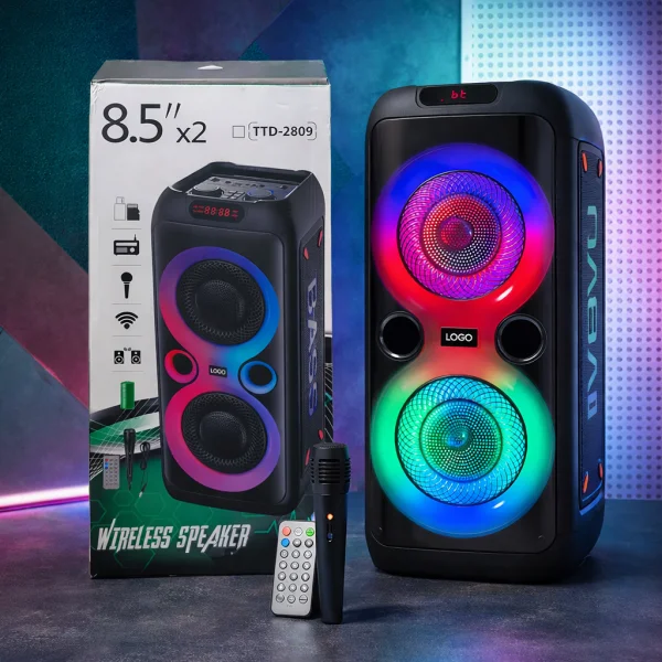 Колонка Bluetooth 20Вт с караоке микрофоном и пультом TTD-2809