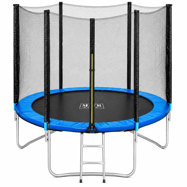 Батут MS 0500 с сеткой 183 см (6 ft) – детский каркасный батут для дома и двора, с защитной сеткой и лестницей