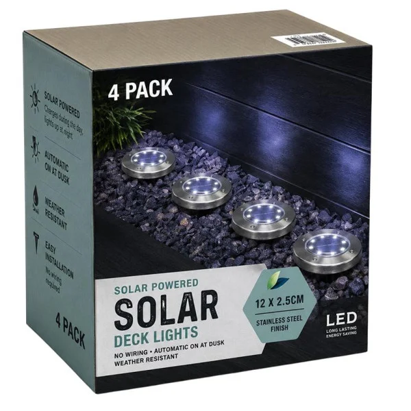 Садовый фонарь на солнечной батарее LED 8 диодов D12 см для декоративной подсветки