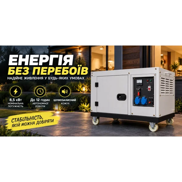 Дизельний генератор Kingman KM11500S 6,0 - 6,5 KW