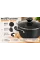 Кастрюля 4 л 24 см Hot Chef 16749-8 с мраморным антипригарным покрытием и крышкой
