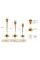 Набор металлических подсвечников для столовых свечей 3 шт золотой 415-3