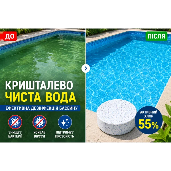 Мини Хлор  таблетки для дезинфекции воды в бассейне