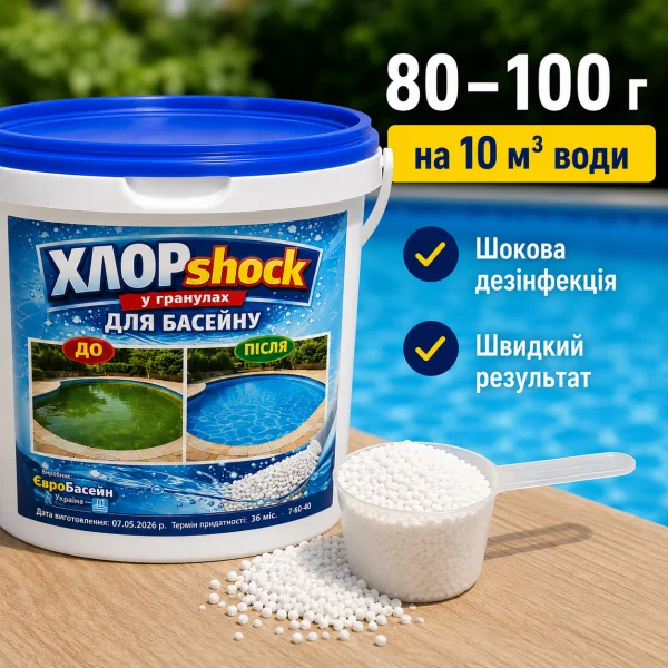 ХлорШок в гранулах для бассейна 2 кг