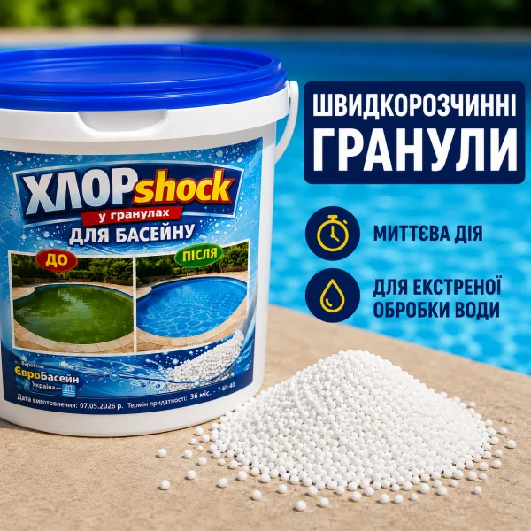 ХлорШок в гранулах для бассейна 2 кг