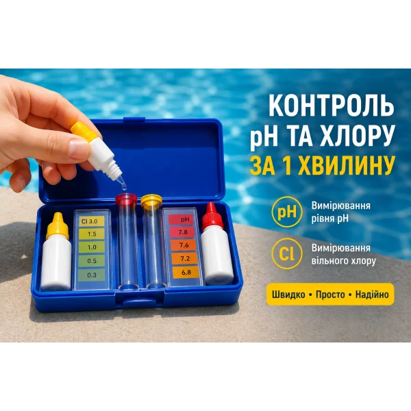 Набор химии для бассейна на 10 м³ воды — комплексный уход и дезинфекция