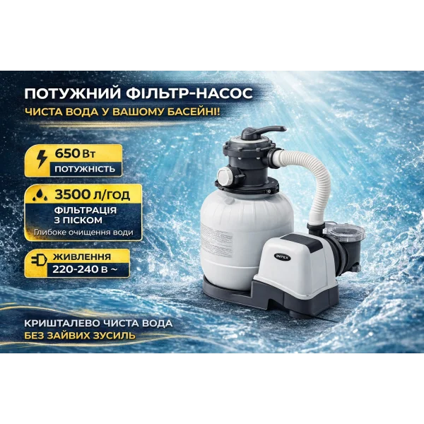 Пісочний фільтр-насос Intex 26642 3500 л/год для басейнів