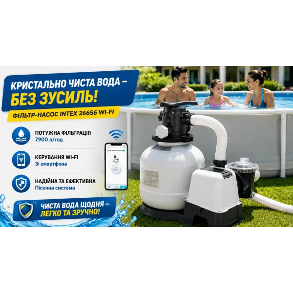 Фильтр-насос Intex 26656 Wi-Fi песочный 7900 л/ч
