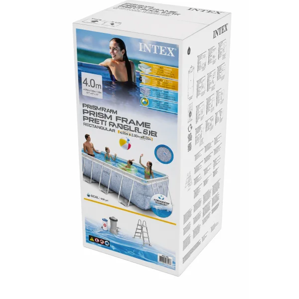 Каркасный бассейн Intex Prism Frame 26780 400x200x100 см с фильтр-насосом и лестницей