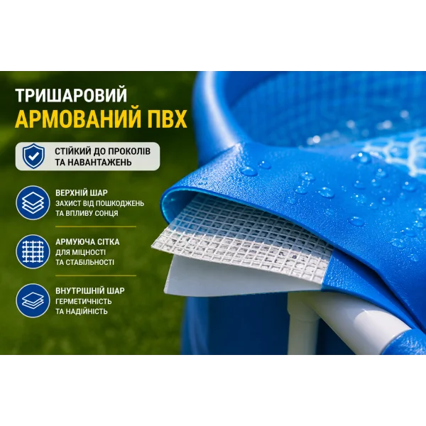 Каркасный бассейн Intex 28212 Metal Frame 366x76 см с фильтр-насосом