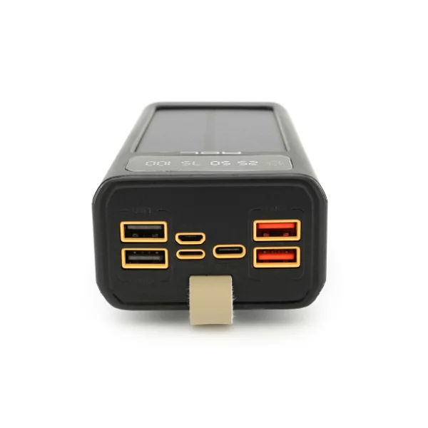 Powerbank ACL PW-90 30000mAh, SOLAR, Кабель TypeC + Lighting, 0,72kg, Black, Box